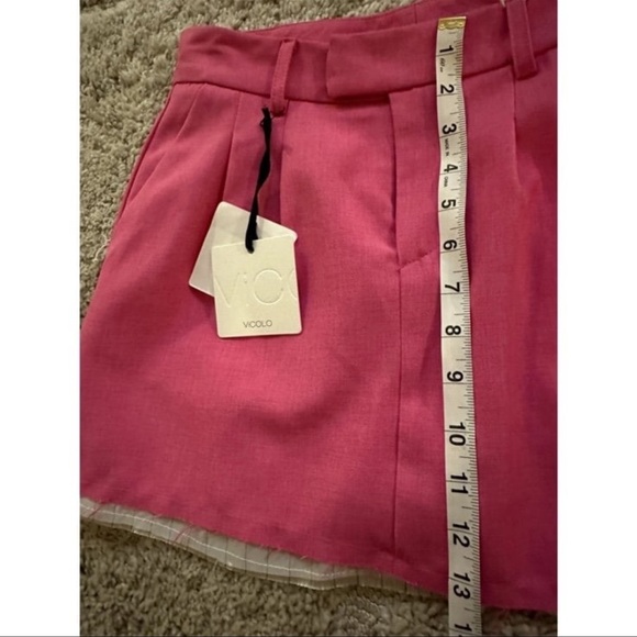 Pink Mini Skirt with Pin Striped Lining NTW - Picture 4 of 5
